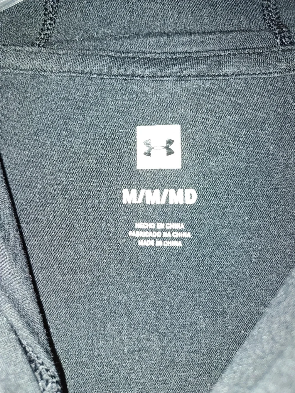 Under Armour Black Pullover Hoodie with White Logo
